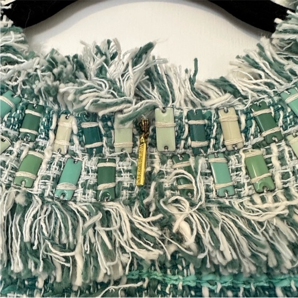 TORY BURCH Curtis Tweed Fringe Dress sz 12 Large - Picture 11 of 14